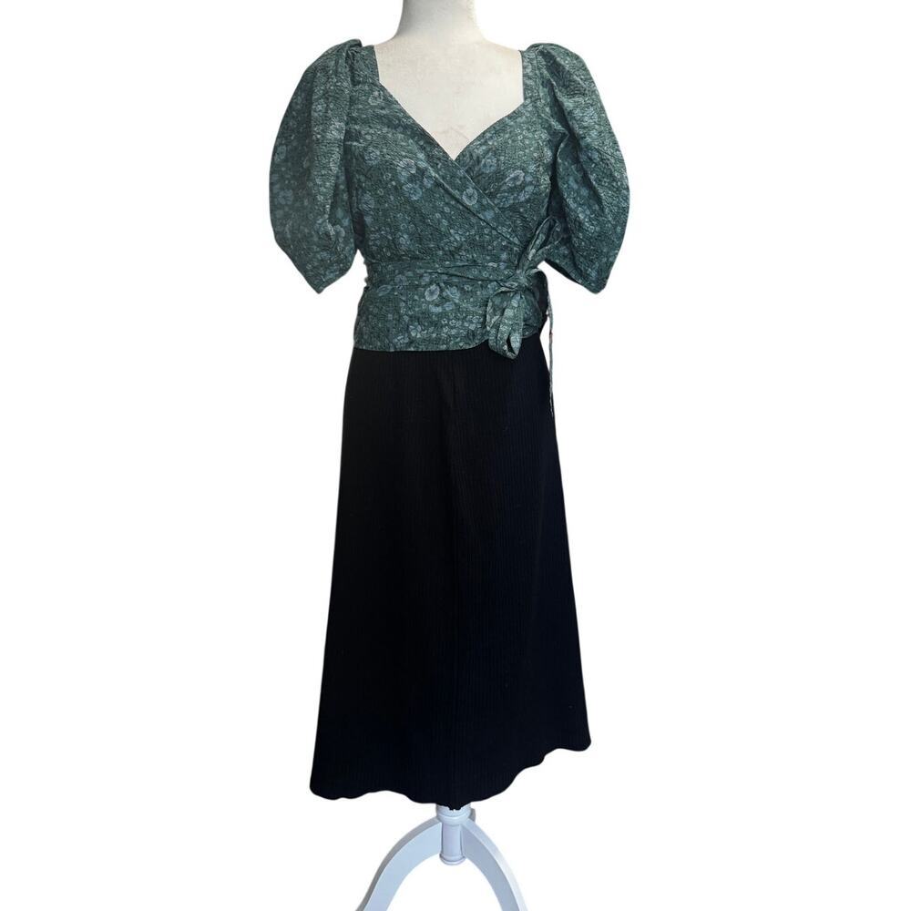 Vintage Yves Saint Laurent Black Knit Midi Skirt Quiet Luxury Timeless Classic